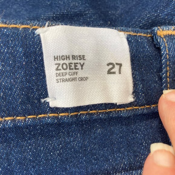 Hudson high rise Zoeey deep cuff straight crop jean size 27 - Picture 13 of 14
